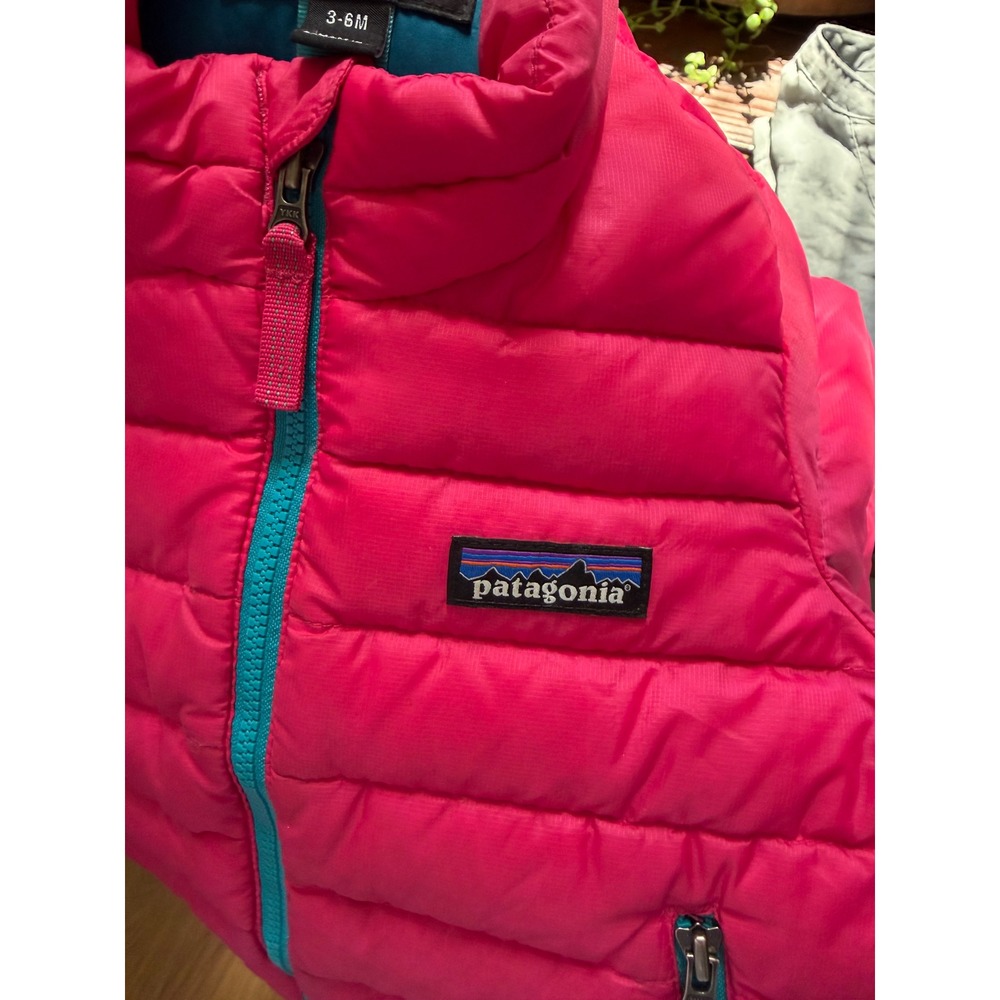 Patagonia Baby Down Sweater Pink Puffer Jacket 3-6M 60519 FA16 - Picture 7 of 9